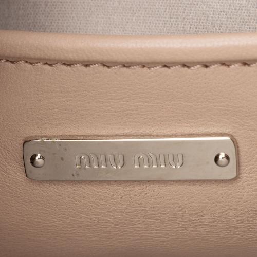 Miu Miu Matelasse Nappa Leather Crystal Tote