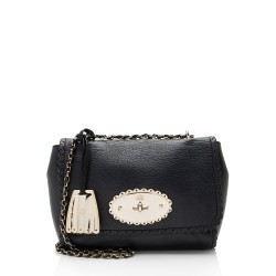 Mulberry Leather Scallop Trimmed Lily Shoulder Bag