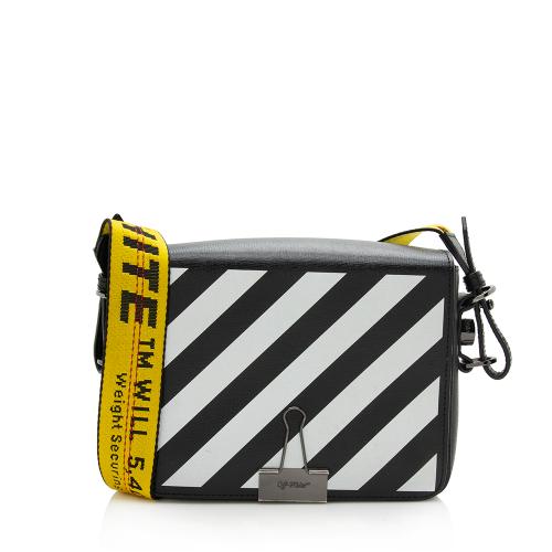 Off-White Leather Diag Mini Crossbody