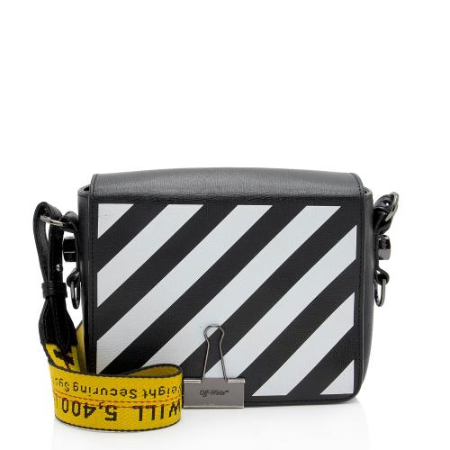 Off-White Leather Diag Mini Crossbody