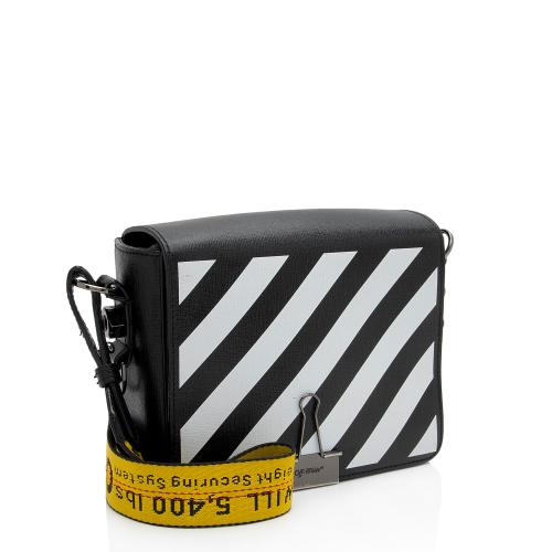 Off-White Leather Diag Mini Crossbody