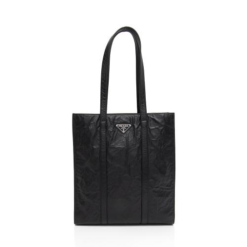 Prada Antique Nappa Leather Small Shopping Tote