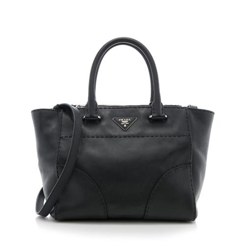 Prada Calf Leather City Stitched Small Tote - FINAL SALE