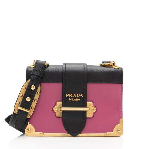 Prada Calfskin Cahier Shoulder Bag