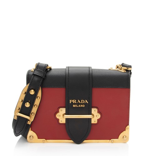 Prada Calfskin Cahier Shoulder Bag