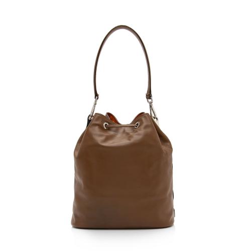 Prada Calfskin Drawstring Medium Bucket Bag