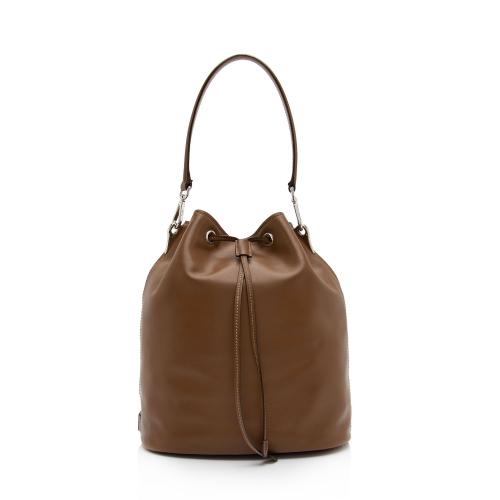 Prada Calfskin Drawstring Medium Bucket Bag