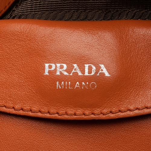 Prada Calfskin Drawstring Medium Bucket Bag