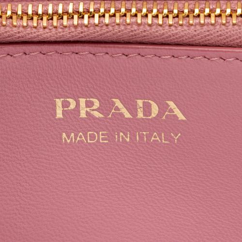 Prada Calfskin Floreale Galleria Double Zip Medium Tote