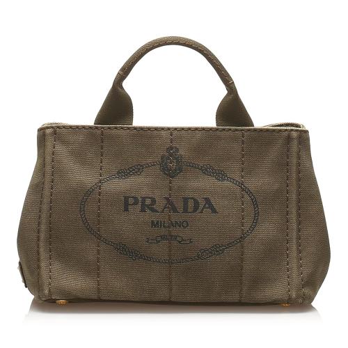 Prada Canapa Canvas Satchel