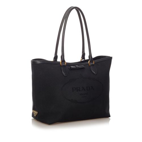 Prada Canapa Canvas Tote Bag