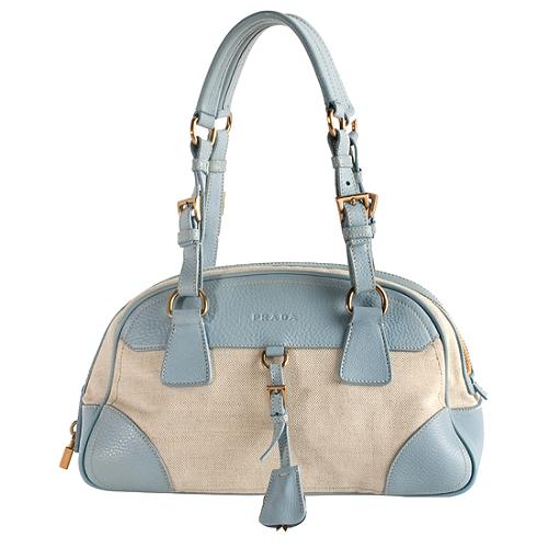 Prada Canapa Domed Satchel Handbag