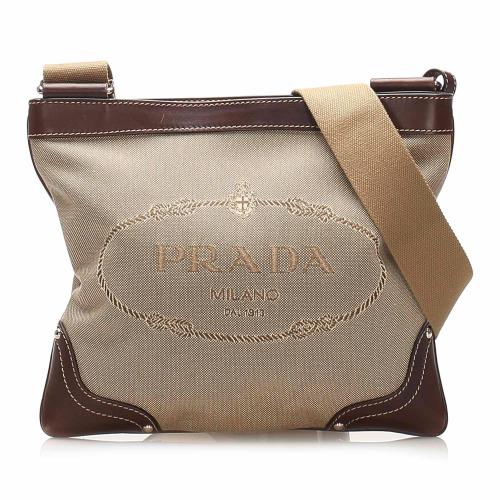 Prada Canapa Logo Canvas Crossbody Bag