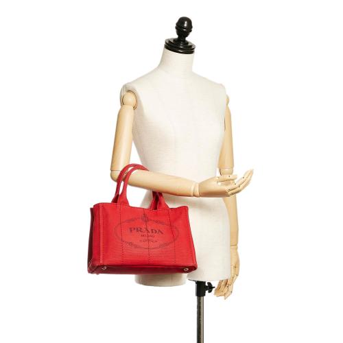 Prada Canapa Logo Canvas Handbag