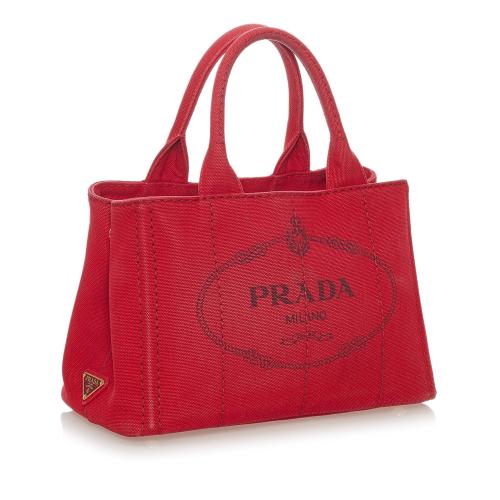 Prada Canapa Logo Canvas Handbag