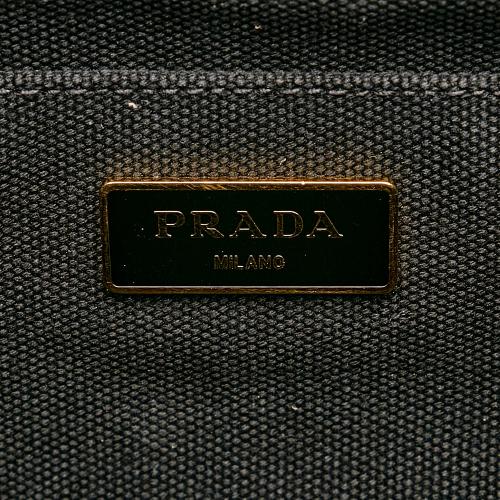 Prada Canapa Logo Canvas Satchel