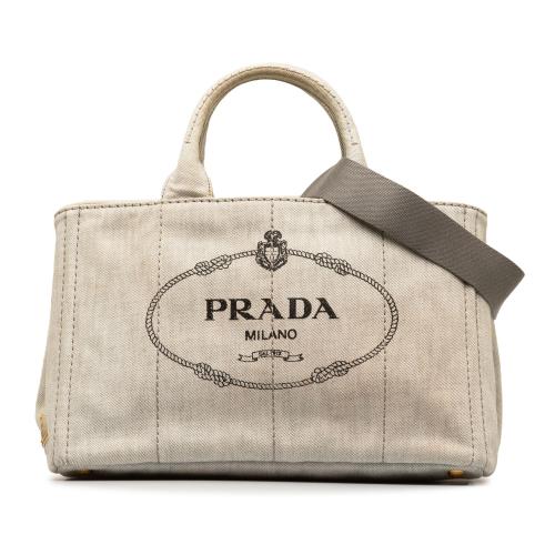 Prada Canapa Logo Satchel