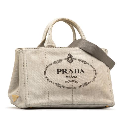 Prada Canapa Logo Satchel