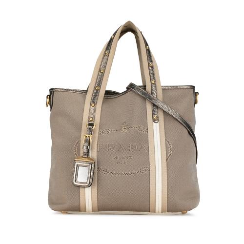 Prada Canapa Logo Satchel