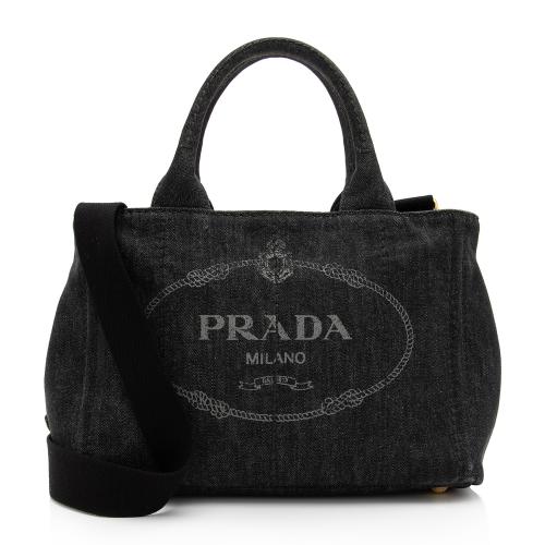 Prada Canapa Logo Shopping Tote