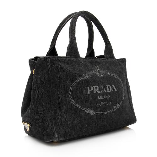 Prada Canapa Logo Shopping Tote