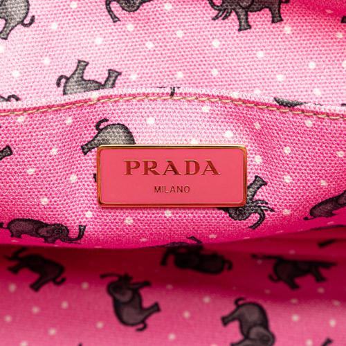 Prada Canapa Logo St Elephant Satchel