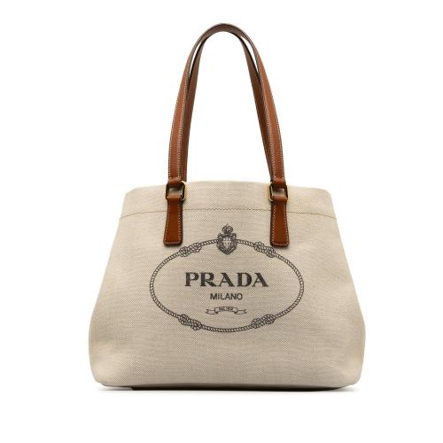 Prada Canapa Logo Tote Bag