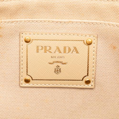 Prada Canapa Studded Dome Shopping Tote