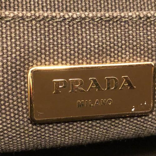 Prada Canapa Studded Tote Bag