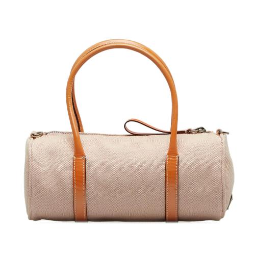 Prada Canvas Barrel Satchel