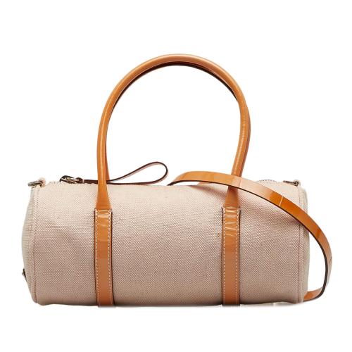 Prada Canvas Barrel Satchel