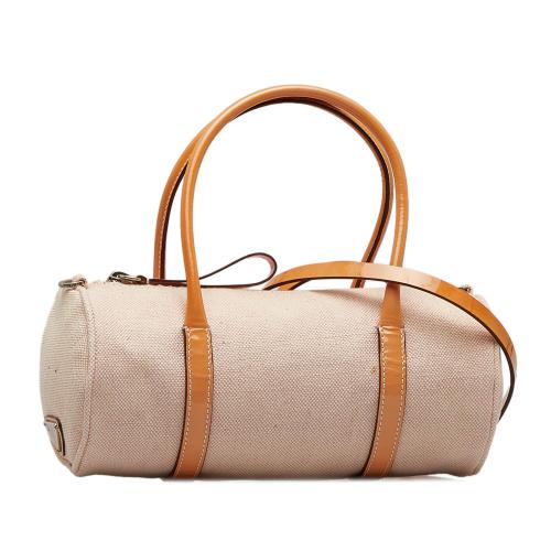 Prada Canvas Barrel Satchel