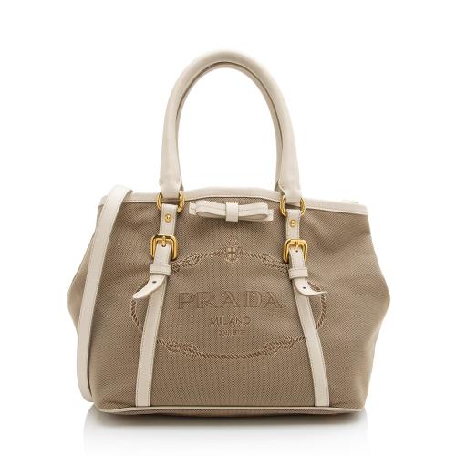 Prada canvas handbags online