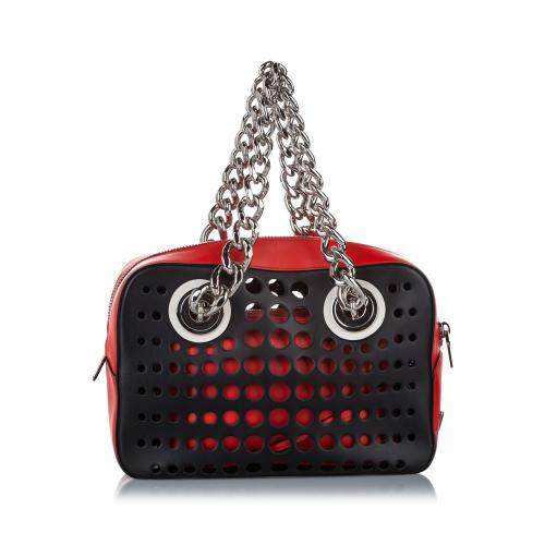 Prada City Fori Perforated Handbag