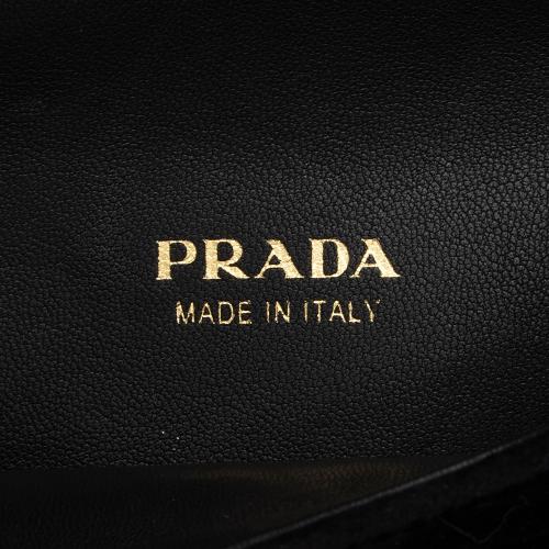 Prada Croc Embossed Calfskin Velvet Cahier Micro Crossbody