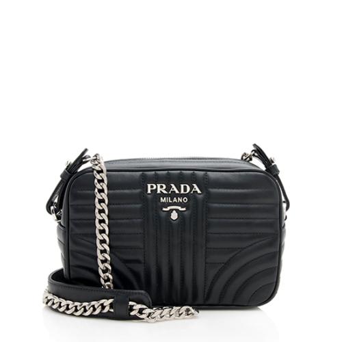 Prada Calfskin Diagramme Camera Shoulder Bag