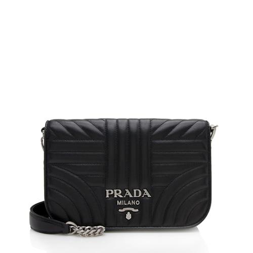 Prada Calfskin Diagramme Impunture Small Crossbody