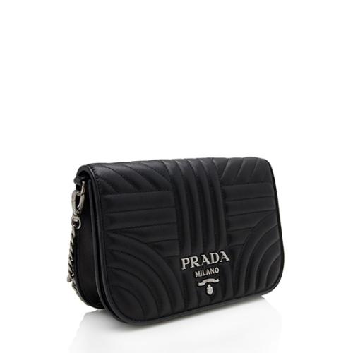 Prada Calfskin Diagramme Impunture Small Crossbody