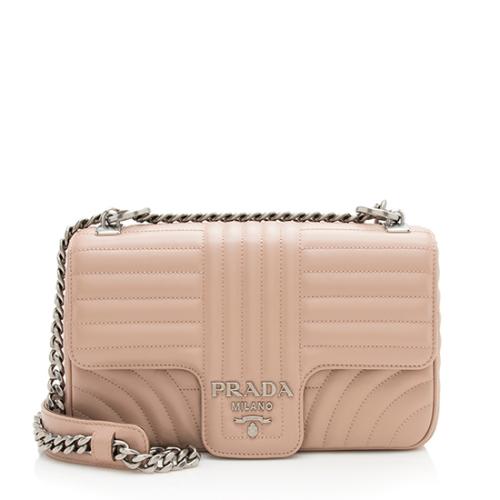 Prada Calfskin Diagramme Flap Medium Shoulder Bag