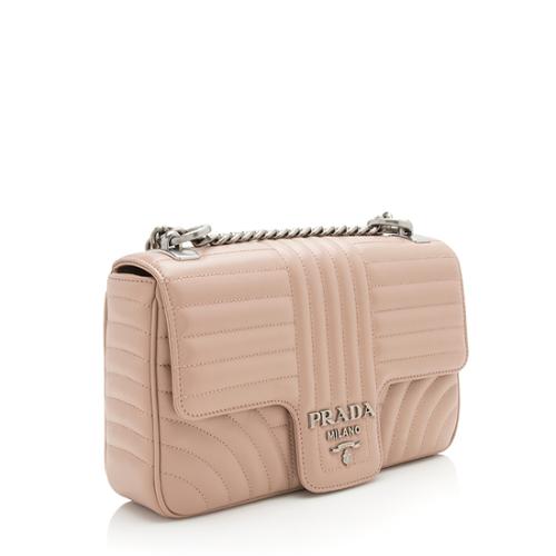 Prada Calfskin Diagramme Flap Medium Shoulder Bag