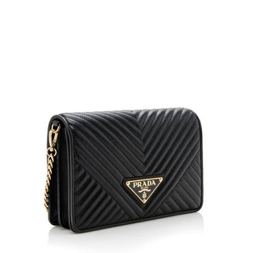 Prada Chevron Calfskin Diagramme Crossbody