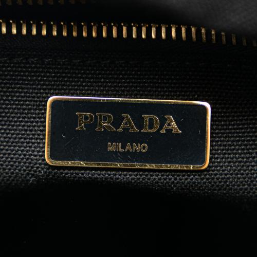 Prada Fringed Raffia Satchel