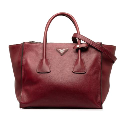 Prada Glace Calf Twin Pocket Satchel