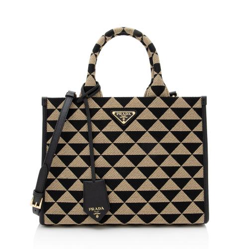 Prada Jacquard Small Symbole Tote