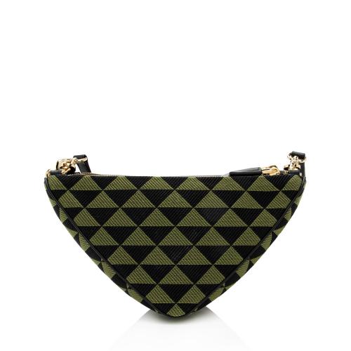 Prada Jacquard Symbole Triangle Mini Shoulder Bag