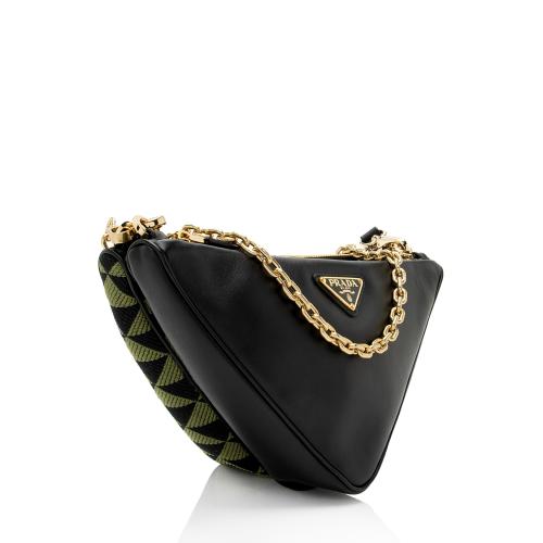 Prada Jacquard Symbole Triangle Mini Shoulder Bag