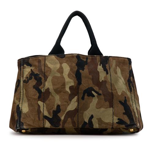 Prada Large Camouflage Stampata Canapa Tote