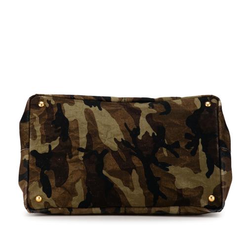 Prada Large Camouflage Stampata Canapa Tote