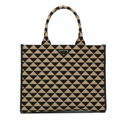 Prada Large Triangolo Jacquard Symbole Tote