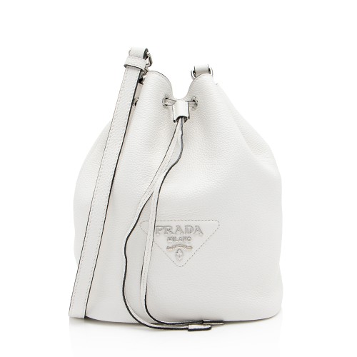 Prada Leather Drawstring Bucket Bag